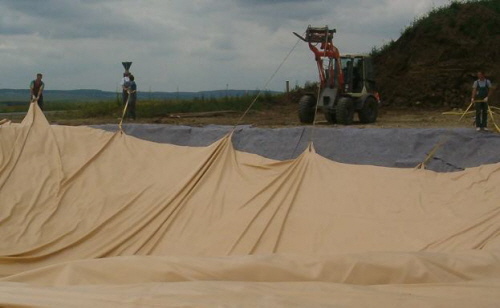 Teichfolie Sandfarben, Stärke 1,5 mm, Größe 35 x 45 Meter